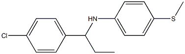 N-[1-(4-chlorophenyl)propyl]-4-(methylsulfanyl)aniline 구조식 이미지