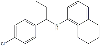 N-[1-(4-chlorophenyl)propyl]-5,6,7,8-tetrahydronaphthalen-1-amine 구조식 이미지