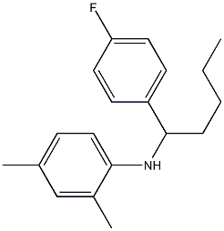 N-[1-(4-fluorophenyl)pentyl]-2,4-dimethylaniline 구조식 이미지