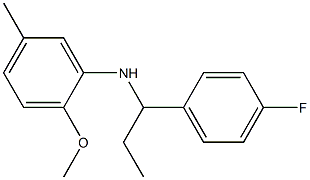 N-[1-(4-fluorophenyl)propyl]-2-methoxy-5-methylaniline 구조식 이미지