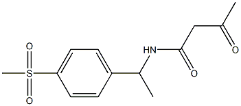 N-[1-(4-methanesulfonylphenyl)ethyl]-3-oxobutanamide 구조식 이미지