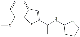 N-[1-(7-methoxy-1-benzofuran-2-yl)ethyl]cyclopentanamine Structure