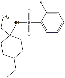 N-[1-(aminomethyl)-4-ethylcyclohexyl]-2-fluorobenzene-1-sulfonamide Structure