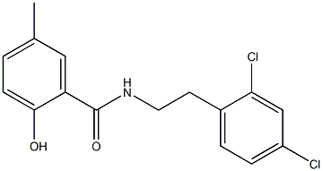 N-[2-(2,4-dichlorophenyl)ethyl]-2-hydroxy-5-methylbenzamide 구조식 이미지