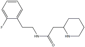 N-[2-(2-fluorophenyl)ethyl]-2-(piperidin-2-yl)acetamide Structure