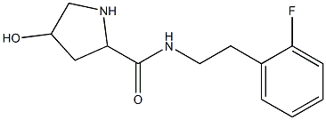 N-[2-(2-fluorophenyl)ethyl]-4-hydroxypyrrolidine-2-carboxamide 구조식 이미지