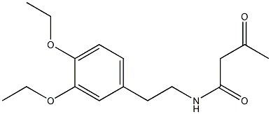 N-[2-(3,4-diethoxyphenyl)ethyl]-3-oxobutanamide Structure