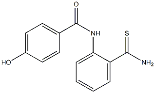 N-[2-(aminocarbonothioyl)phenyl]-4-hydroxybenzamide 구조식 이미지