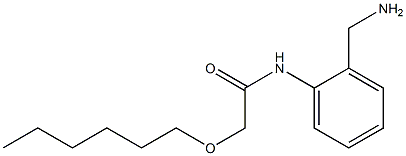 N-[2-(aminomethyl)phenyl]-2-(hexyloxy)acetamide 구조식 이미지