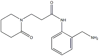 N-[2-(aminomethyl)phenyl]-3-(2-oxopiperidin-1-yl)propanamide 구조식 이미지