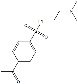 N-[2-(dimethylamino)ethyl]-4-acetylbenzene-1-sulfonamide 구조식 이미지