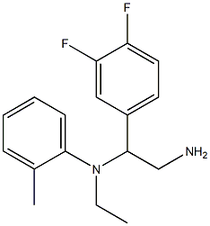 N-[2-amino-1-(3,4-difluorophenyl)ethyl]-N-ethyl-2-methylaniline Structure
