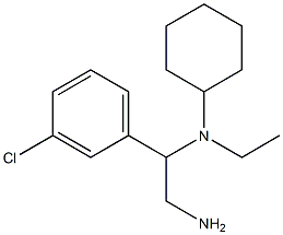 N-[2-amino-1-(3-chlorophenyl)ethyl]-N-ethylcyclohexanamine 구조식 이미지