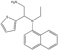 N-[2-amino-1-(thiophen-2-yl)ethyl]-N-ethylnaphthalen-1-amine 구조식 이미지