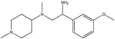 N-[2-amino-2-(3-methoxyphenyl)ethyl]-N-methyl-N-(1-methylpiperidin-4-yl)amine 구조식 이미지