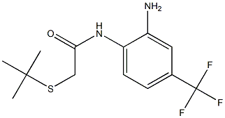 N-[2-amino-4-(trifluoromethyl)phenyl]-2-(tert-butylsulfanyl)acetamide 구조식 이미지