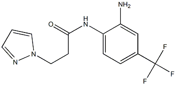 N-[2-amino-4-(trifluoromethyl)phenyl]-3-(1H-pyrazol-1-yl)propanamide Structure