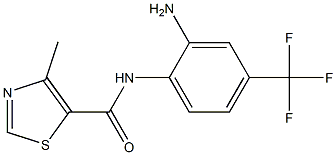 N-[2-amino-4-(trifluoromethyl)phenyl]-4-methyl-1,3-thiazole-5-carboxamide 구조식 이미지