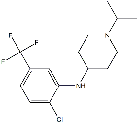 N-[2-chloro-5-(trifluoromethyl)phenyl]-1-(propan-2-yl)piperidin-4-amine 구조식 이미지