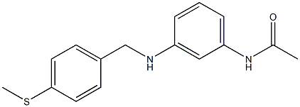 N-[3-({[4-(methylsulfanyl)phenyl]methyl}amino)phenyl]acetamide 구조식 이미지