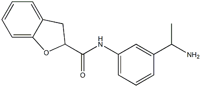 N-[3-(1-aminoethyl)phenyl]-2,3-dihydro-1-benzofuran-2-carboxamide 구조식 이미지