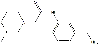 N-[3-(aminomethyl)phenyl]-2-(3-methylpiperidin-1-yl)acetamide Structure