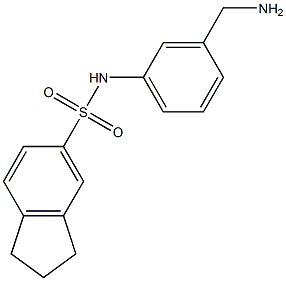 N-[3-(aminomethyl)phenyl]-2,3-dihydro-1H-indene-5-sulfonamide 구조식 이미지