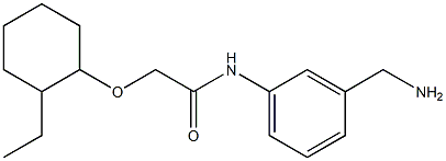 N-[3-(aminomethyl)phenyl]-2-[(2-ethylcyclohexyl)oxy]acetamide 구조식 이미지