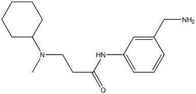N-[3-(aminomethyl)phenyl]-3-[cyclohexyl(methyl)amino]propanamide 구조식 이미지