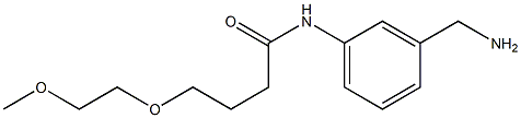 N-[3-(aminomethyl)phenyl]-4-(2-methoxyethoxy)butanamide 구조식 이미지