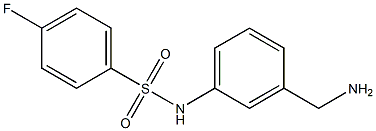 N-[3-(aminomethyl)phenyl]-4-fluorobenzenesulfonamide 구조식 이미지