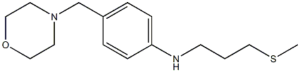 N-[3-(methylsulfanyl)propyl]-4-(morpholin-4-ylmethyl)aniline 구조식 이미지