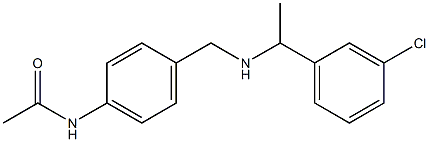 N-[4-({[1-(3-chlorophenyl)ethyl]amino}methyl)phenyl]acetamide Structure