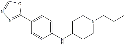 N-[4-(1,3,4-oxadiazol-2-yl)phenyl]-1-propylpiperidin-4-amine 구조식 이미지