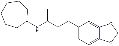N-[4-(2H-1,3-benzodioxol-5-yl)butan-2-yl]cycloheptanamine 구조식 이미지