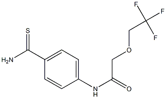 N-[4-(aminocarbonothioyl)phenyl]-2-(2,2,2-trifluoroethoxy)acetamide Structure