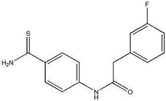 N-[4-(aminocarbonothioyl)phenyl]-2-(3-fluorophenyl)acetamide 구조식 이미지