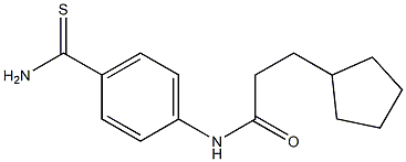 N-[4-(aminocarbonothioyl)phenyl]-3-cyclopentylpropanamide Structure