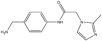 N-[4-(aminomethyl)phenyl]-2-(2-methyl-1H-imidazol-1-yl)acetamide Structure