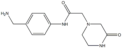 N-[4-(aminomethyl)phenyl]-2-(3-oxopiperazin-1-yl)acetamide 구조식 이미지