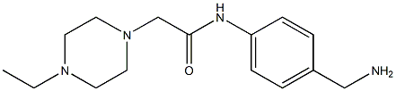 N-[4-(aminomethyl)phenyl]-2-(4-ethylpiperazin-1-yl)acetamide 구조식 이미지