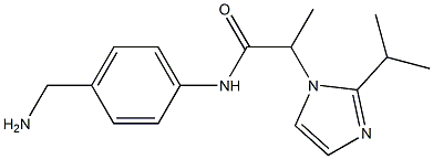 N-[4-(aminomethyl)phenyl]-2-[2-(propan-2-yl)-1H-imidazol-1-yl]propanamide Structure