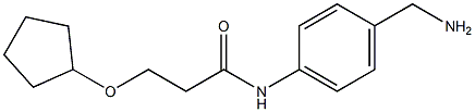 N-[4-(aminomethyl)phenyl]-3-(cyclopentyloxy)propanamide 구조식 이미지