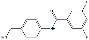 N-[4-(aminomethyl)phenyl]-3,5-difluorobenzamide 구조식 이미지