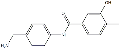 N-[4-(aminomethyl)phenyl]-3-hydroxy-4-methylbenzamide 구조식 이미지