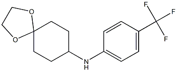 N-[4-(trifluoromethyl)phenyl]-1,4-dioxaspiro[4.5]decan-8-amine 구조식 이미지