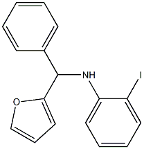 N-[furan-2-yl(phenyl)methyl]-2-iodoaniline 구조식 이미지