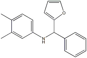 N-[furan-2-yl(phenyl)methyl]-3,4-dimethylaniline 구조식 이미지