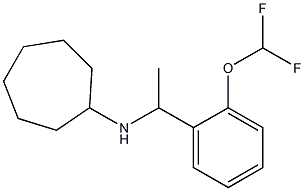 N-{1-[2-(difluoromethoxy)phenyl]ethyl}cycloheptanamine Structure