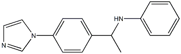 N-{1-[4-(1H-imidazol-1-yl)phenyl]ethyl}aniline Structure